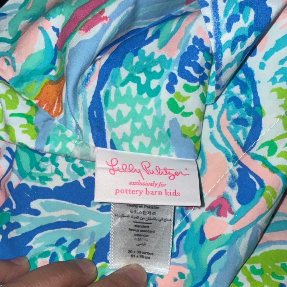 Lilly Pulitzer Kids Vibrant Blue and Pink pillowcases